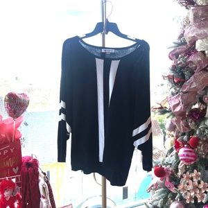 KB Sudio Black & White Striped Top